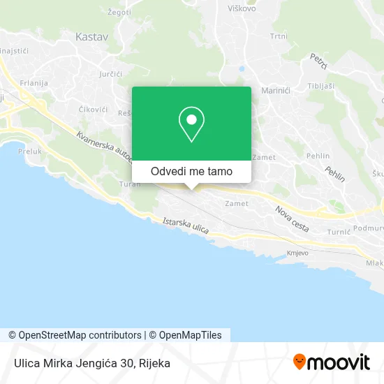 Karta Ulica Mirka Jengića 30