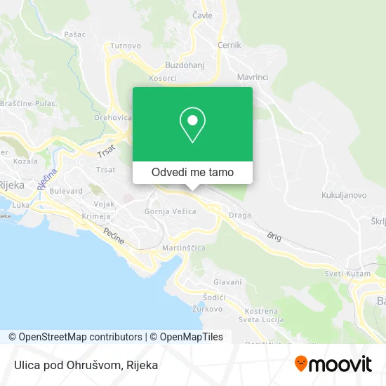 Karta Ulica pod Ohrušvom