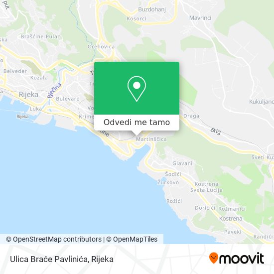 Karta Ulica Braće Pavlinića