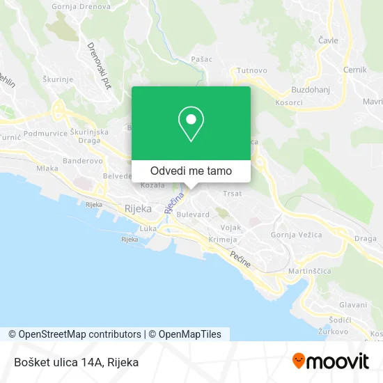 Karta Bošket ulica 14A