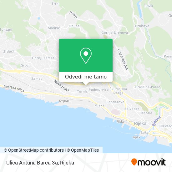 Karta Ulica Antuna Barca 3a