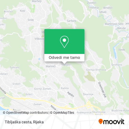 Karta Tibljaška cesta