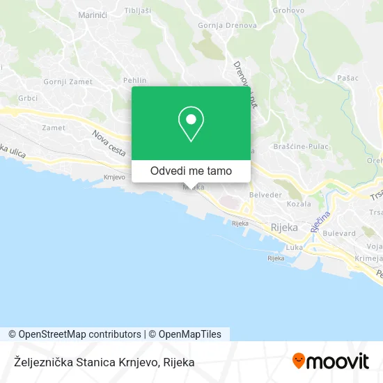 Karta Željeznička Stanica Krnjevo