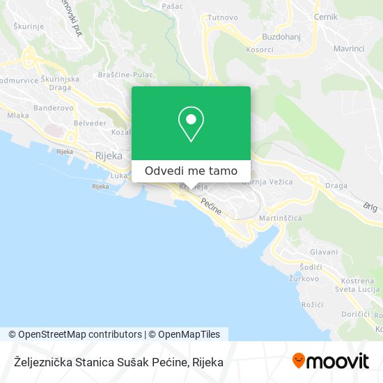 Karta Željeznička Stanica Sušak Pećine