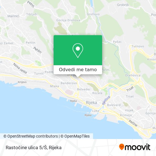 Karta Rastočine ulica 5/Š