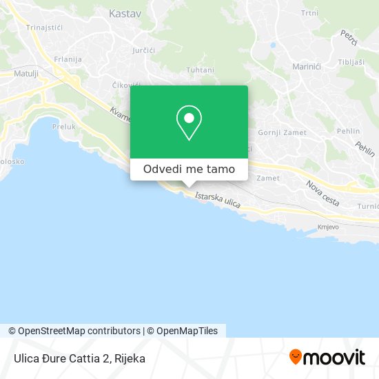 Karta Ulica Đure Cattia 2