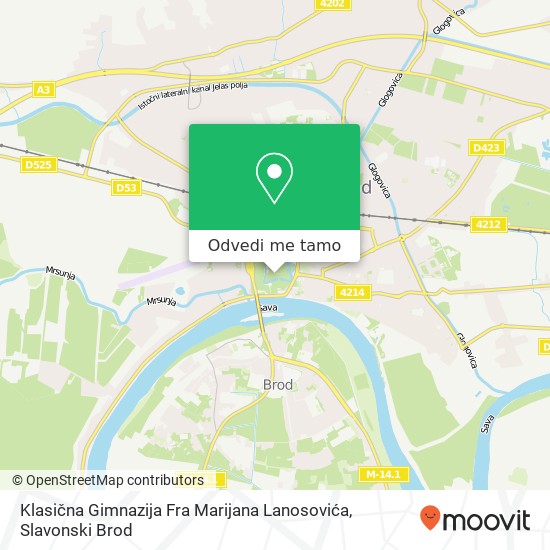 Karta Klasična Gimnazija Fra Marijana Lanosovića