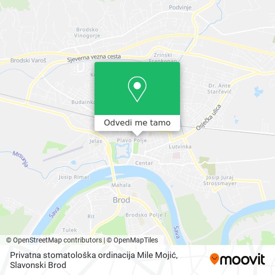 Karta Privatna stomatološka ordinacija Mile Mojić