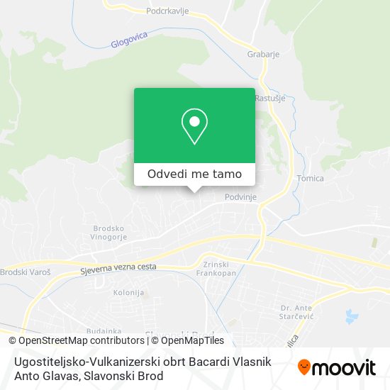 Karta Ugostiteljsko-Vulkanizerski obrt Bacardi Vlasnik Anto Glavas