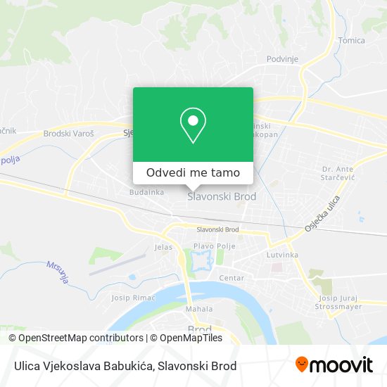 Karta Ulica Vjekoslava Babukića