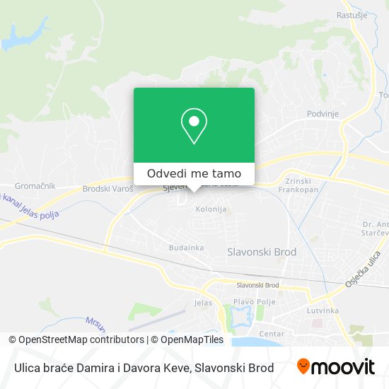 Karta Ulica braće Damira i Davora Keve