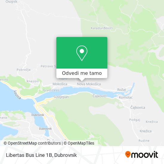 Karta Libertas Bus Line 1B