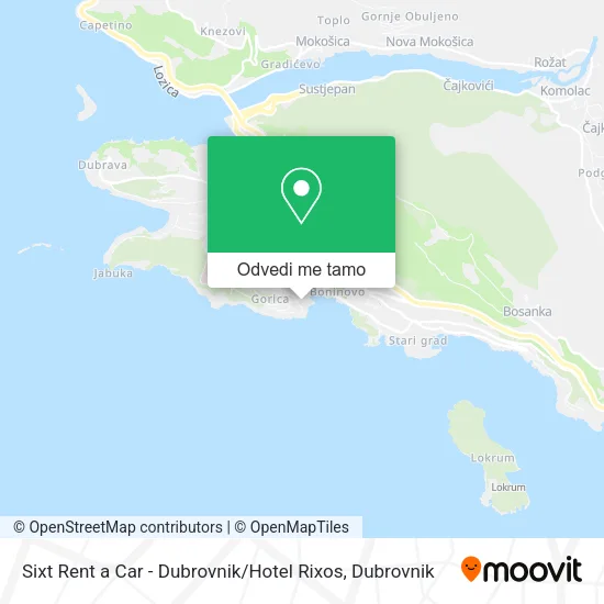 Karta Sixt Rent a Car - Dubrovnik / Hotel Rixos