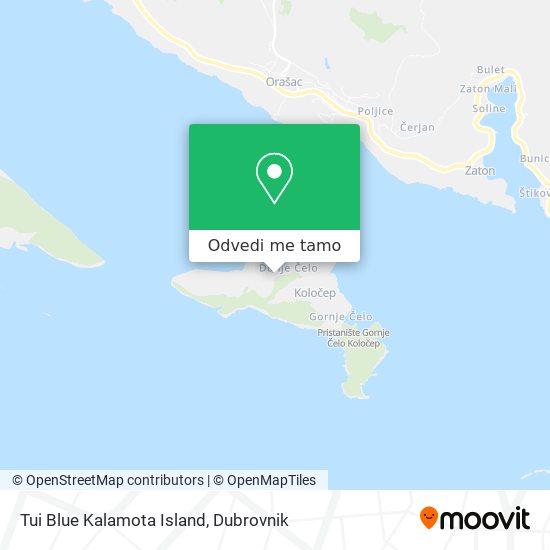 Karta Tui Blue Kalamota Island