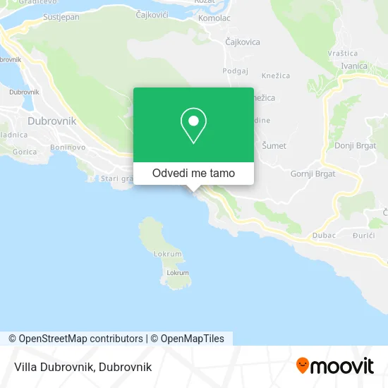 Karta Villa Dubrovnik