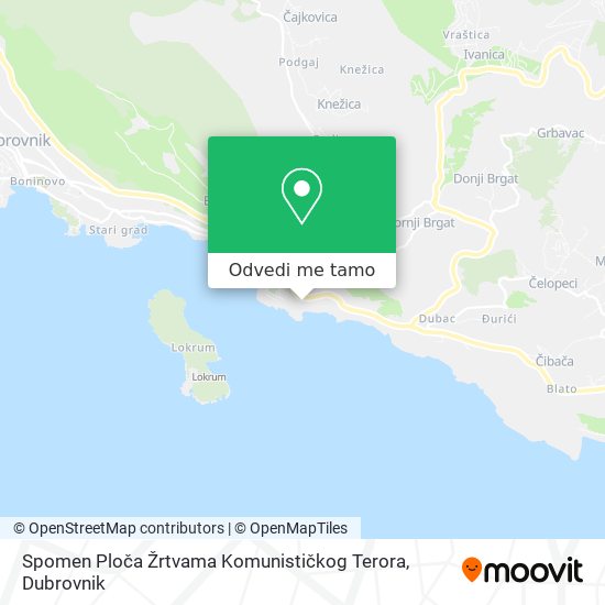 Karta Spomen Ploča Žrtvama Komunističkog Terora