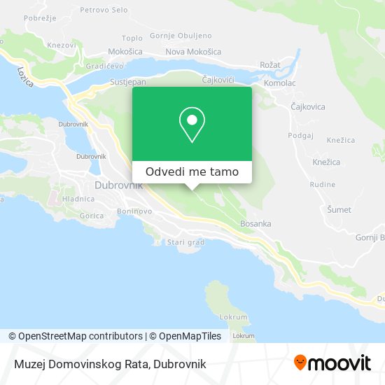 Karta Muzej Domovinskog Rata
