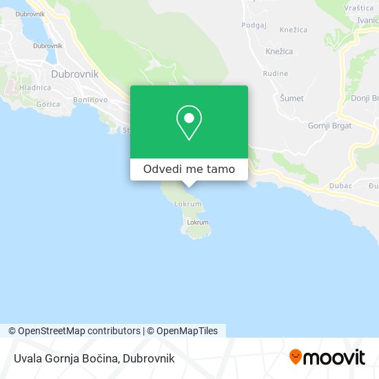 Karta Uvala Gornja Bočina