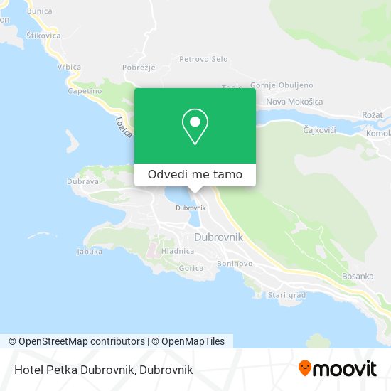 Karta Hotel Petka Dubrovnik