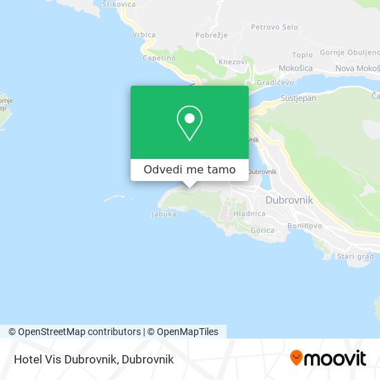 Karta Hotel Vis Dubrovnik