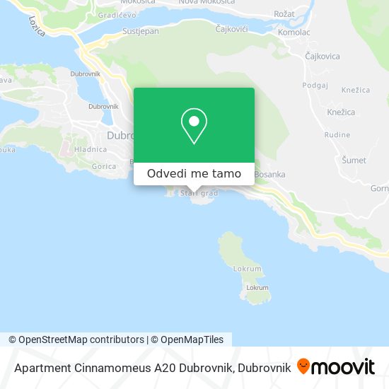 Karta Apartment Cinnamomeus A20 Dubrovnik