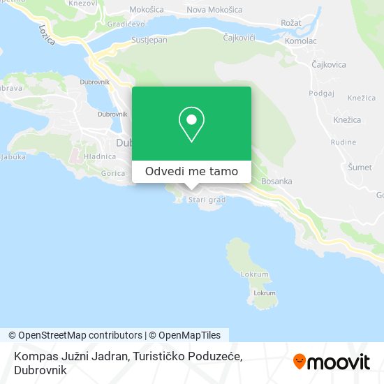 Karta Kompas Južni Jadran, Turističko Poduzeće