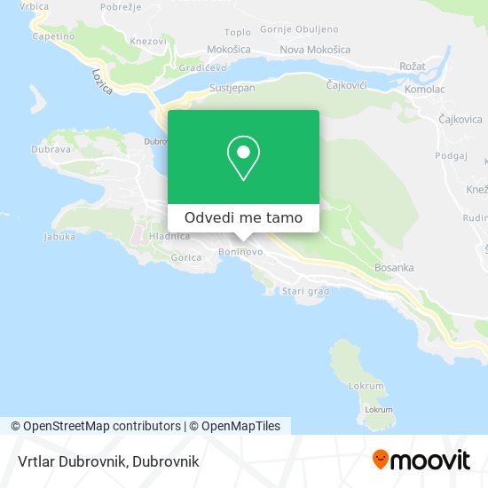 Karta Vrtlar Dubrovnik