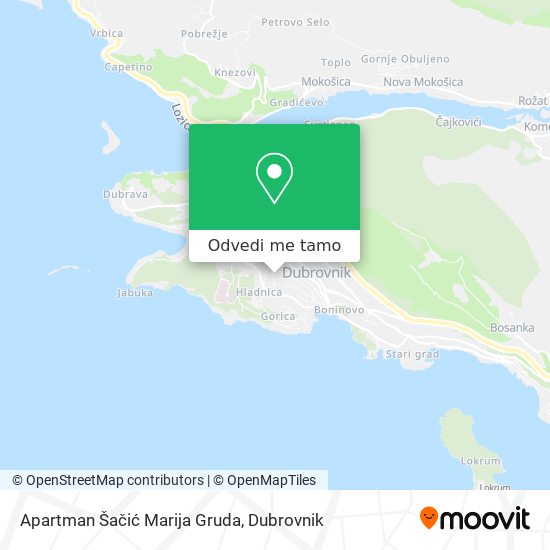 Karta Apartman Šačić Marija Gruda