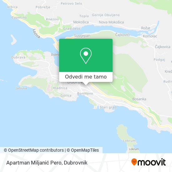 Karta Apartman Miljanić Pero