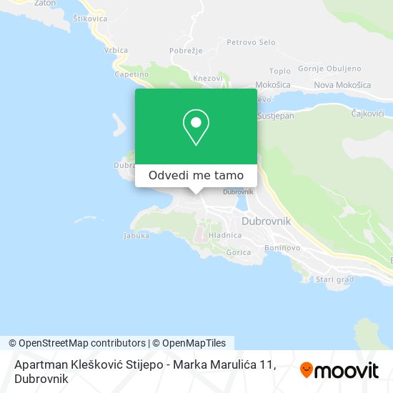 Karta Apartman Klešković Stijepo - Marka Marulića 11