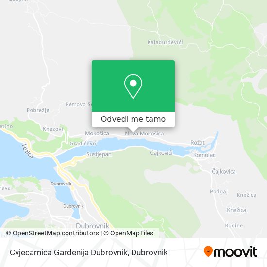 Karta Cvjećarnica Gardenija Dubrovnik