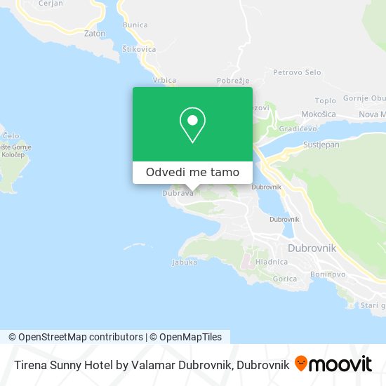 Karta Tirena Sunny Hotel by Valamar Dubrovnik