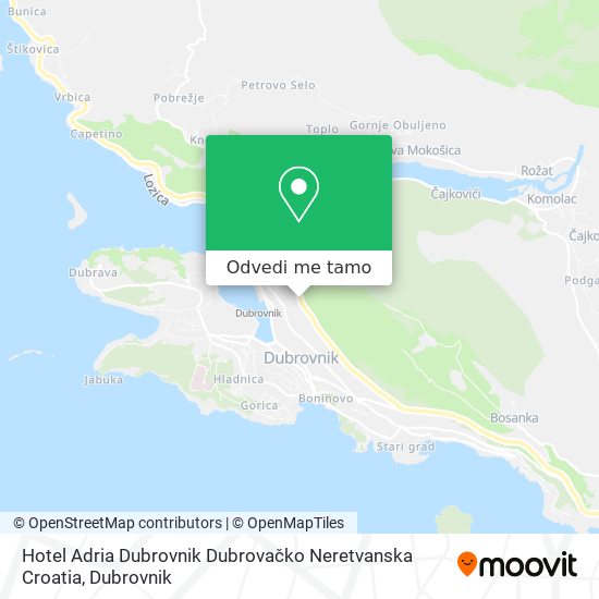 Karta Hotel Adria Dubrovnik Dubrovačko Neretvanska Croatia
