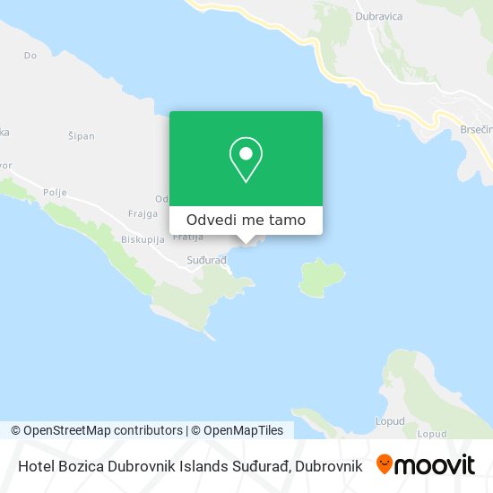 Karta Hotel Bozica Dubrovnik Islands Suđurađ