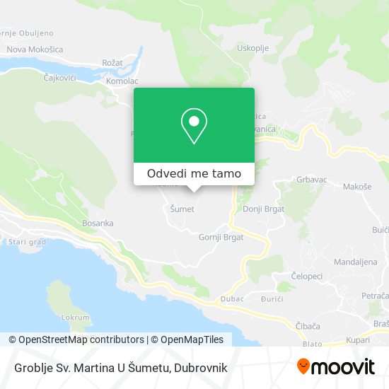 Karta Groblje Sv. Martina U Šumetu