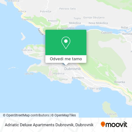 Karta Adriatic Deluxe Apartments Dubrovnik