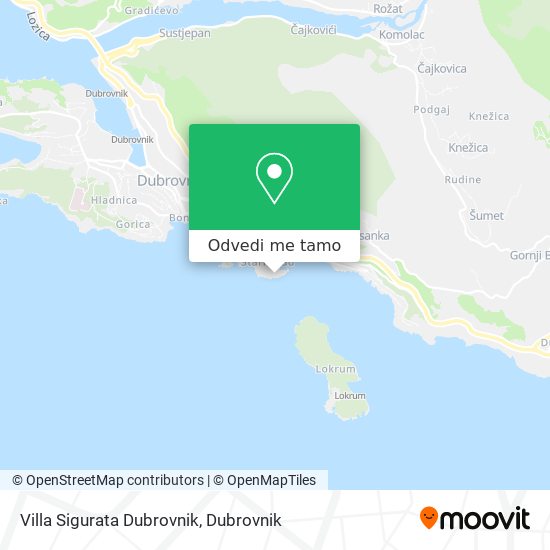 Karta Villa Sigurata Dubrovnik