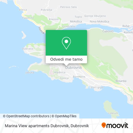 Karta Marina View apartments Dubrovnik