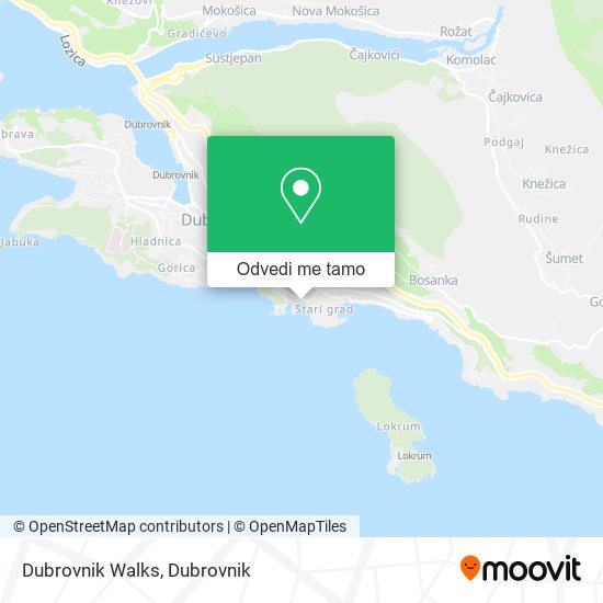 Karta Dubrovnik Walks