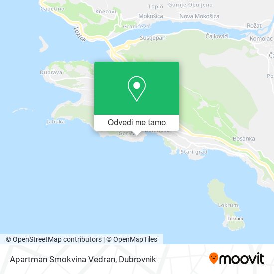 Karta Apartman Smokvina Vedran