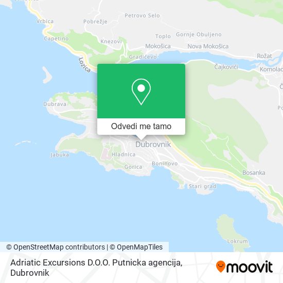 Karta Adriatic Excursions D.O.O. Putnicka agencija