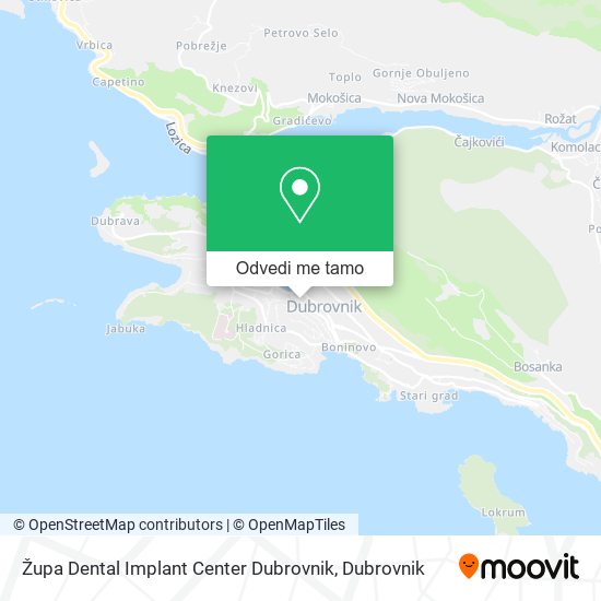 Karta Župa Dental Implant Center Dubrovnik