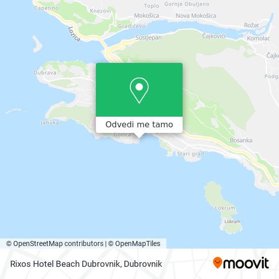Karta Rixos Hotel Beach Dubrovnik