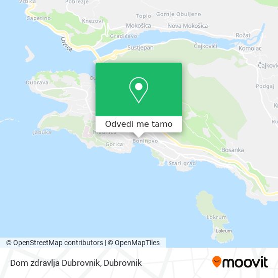 Karta Dom zdravlja Dubrovnik