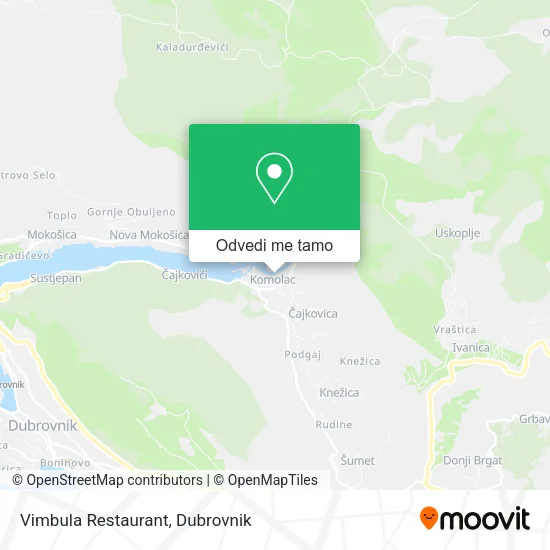 Karta Vimbula Restaurant