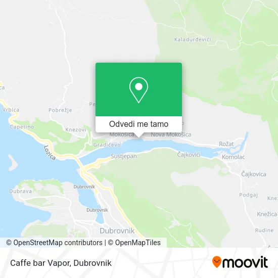 Karta Caffe bar Vapor
