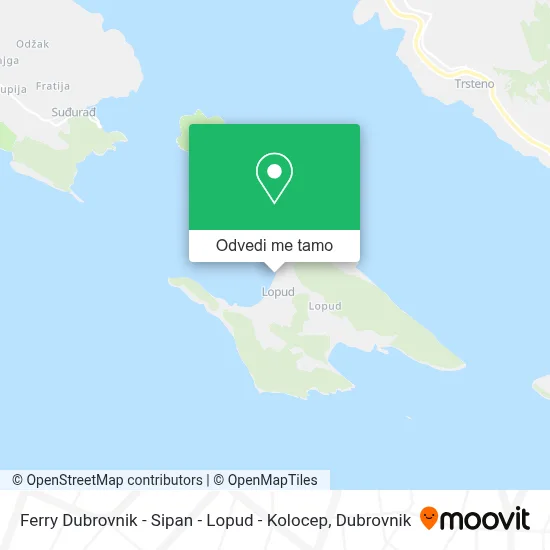 Karta Ferry Dubrovnik - Sipan - Lopud - Kolocep