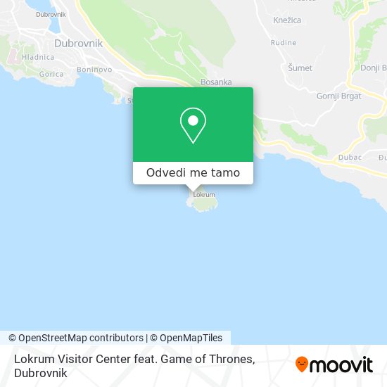 Karta Lokrum Visitor Center feat. Game of Thrones