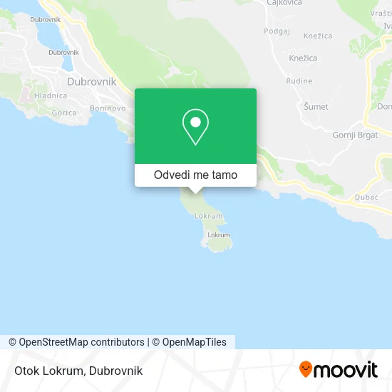Karta Otok Lokrum