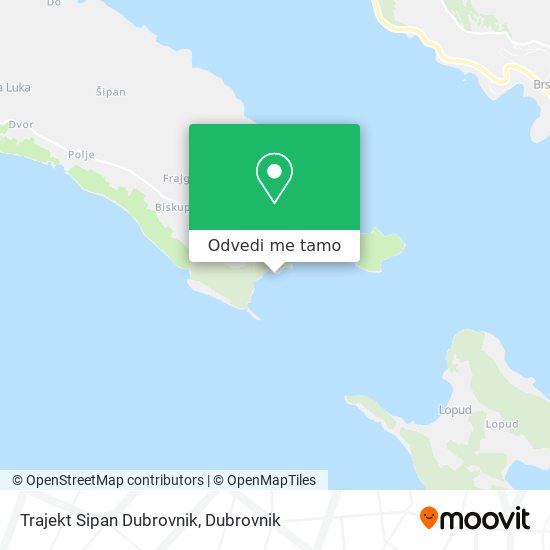 Karta Trajekt Sipan Dubrovnik